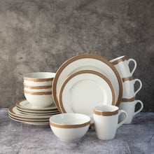 Load image into Gallery viewer, Green Ribbon 16 Pieces Dinner Set
