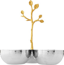 Load image into Gallery viewer, Gilded Leaf Triple Nut Bowl
