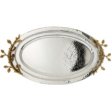 Load image into Gallery viewer, Gilded Leaf Oval Tray | 15&quot; Long
