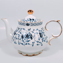 Load image into Gallery viewer, Midnight Blue Flower Tea Pot
