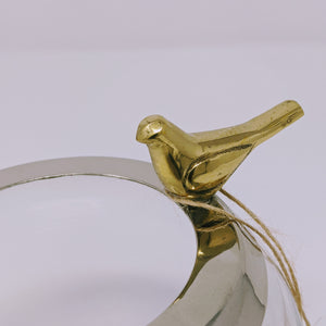 Gold Bird Glass Bowl