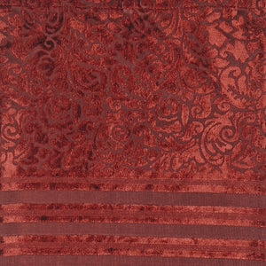 Dark Red Genevieve Embroidery Room Darkening Curtain | 56" by 96"