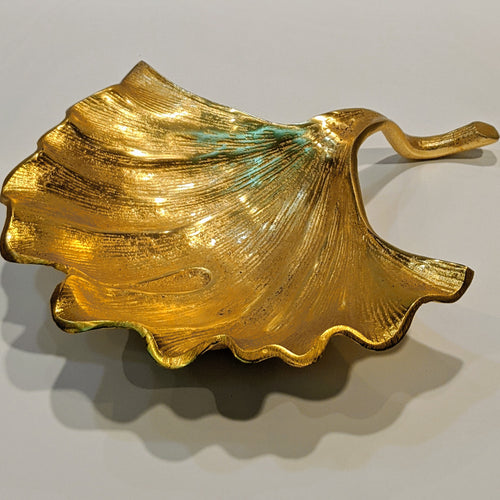 Ginkgo Leaf Shape Decor Bowl - Gold