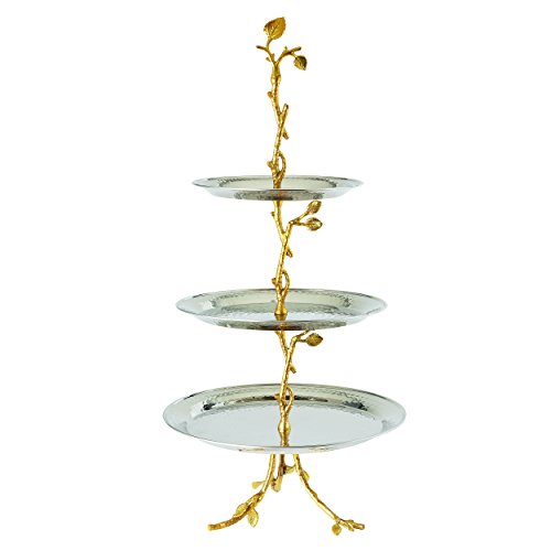Gilded Leaf Cake Stand | Three Tier