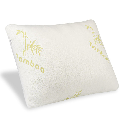Bamboo Pillow With Removable Washable Bamboo Cover Case (Queen Size)