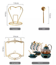 Load image into Gallery viewer, Emerald Green Glass Tea Set | 6 Serving
