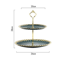 Load image into Gallery viewer, Emerald Green Cake Stand | Two Tier
