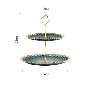 Emerald Green Cake Stand | Two Tier