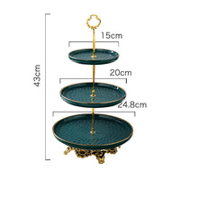 Load image into Gallery viewer, Emerald Green Cake Stand | Three Tier
