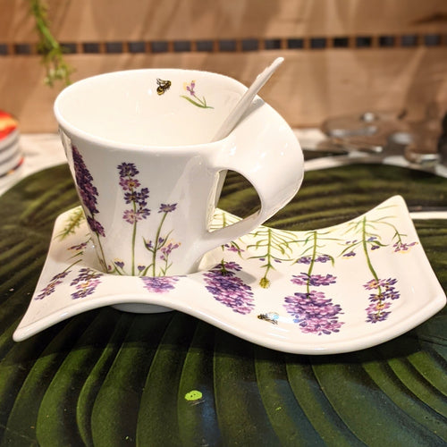 Wave Cup and Saucer Set | Lavender