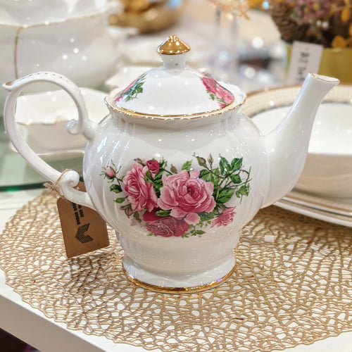 Pink Flower Tea Pot