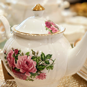 Pink Flower Tea Pot