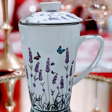 Load image into Gallery viewer, Lavender Mug with Strainer and Lid

