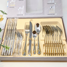 Load image into Gallery viewer, Capri Gold | 24 Pieces Flatware Set
