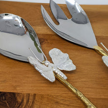 Load image into Gallery viewer, Butterfly Gold Stem Serving Spoon Set
