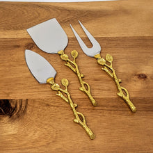 Load image into Gallery viewer, Gilded Leaf Charcuterie Set | 3 Pieces
