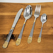 Load image into Gallery viewer, Gold Royal Salute | 24 Pieces Flatware Set

