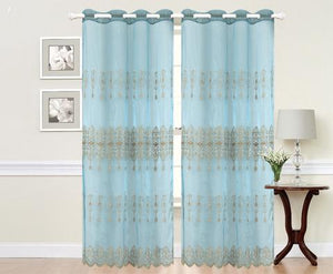 Vianna Blue Sheers | 54" By 96"
