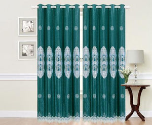 Victoria Turquoise Sheers | 57" By 90"