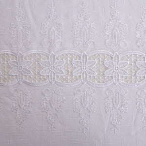 White Chili Embroidered Sheer Curtain | 56" By 90"