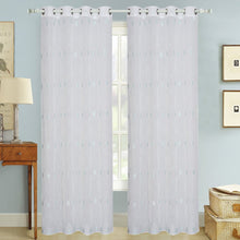 Load image into Gallery viewer, Teal Panama Sheer Curtain | 54&quot; by 90&quot;
