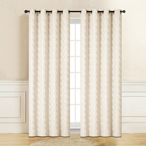Mercie White Blackout Curtain | 55" By 96"