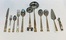 Load image into Gallery viewer, Gold Royal Salute | 78 Pieces Flatware Set
