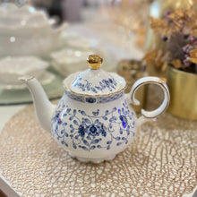 Load image into Gallery viewer, Midnight Blue Flower Tea Pot
