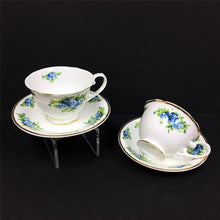 Load image into Gallery viewer, Blue Country Rose Cup and Saucer Set | Pair
