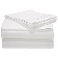 Load image into Gallery viewer, White Organic Cotton Sheet Set | King &amp; Queen
