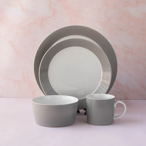 Ripple Grey 16 Pieces Dinner Set