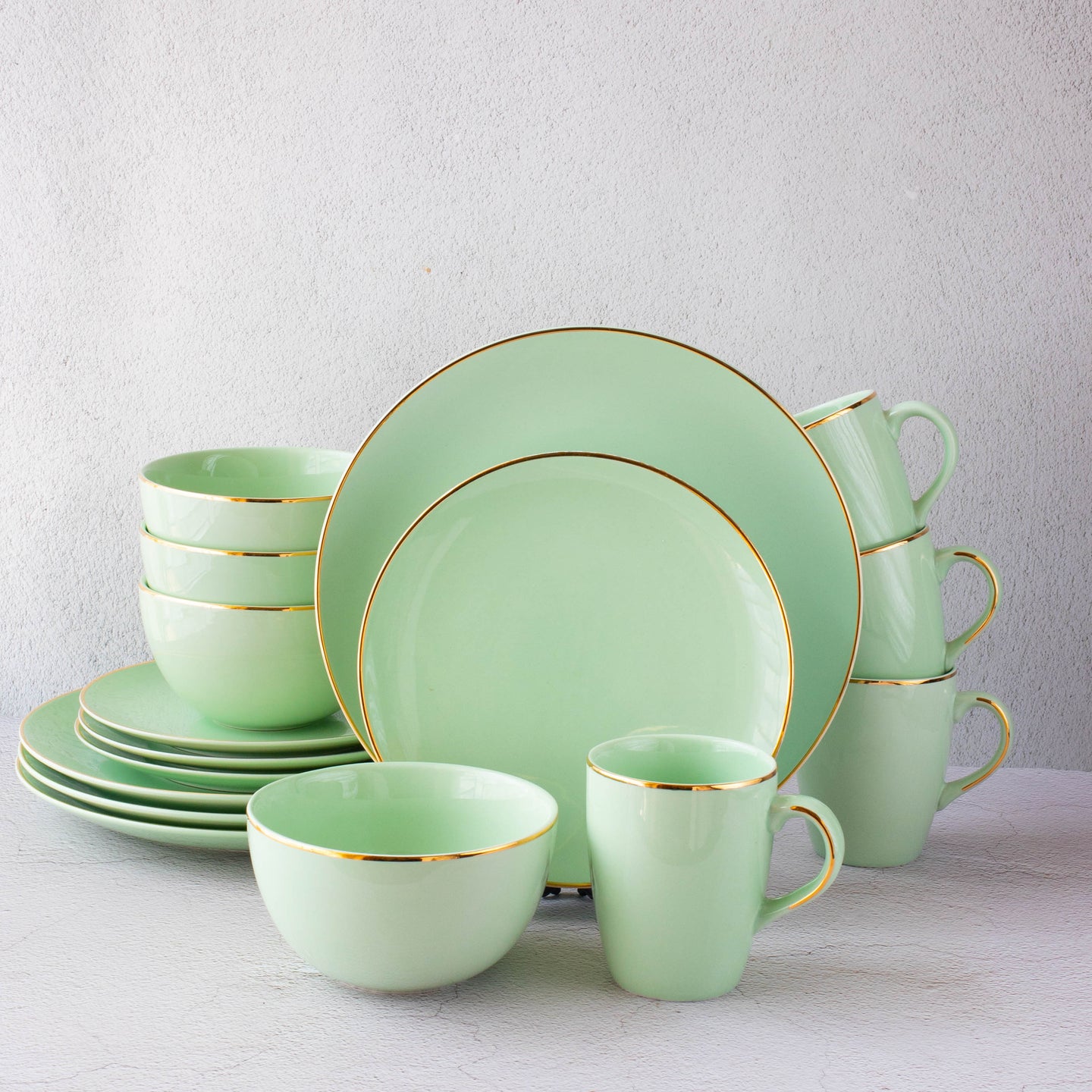 Senorita Green 16 Pieces Dinner Set