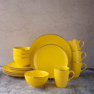 Senorita Yellow 16 Pieces Dinner Set