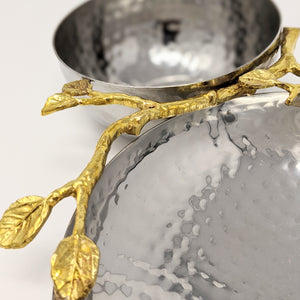 Gilded Leaf Two Bowls | 10.5" Long