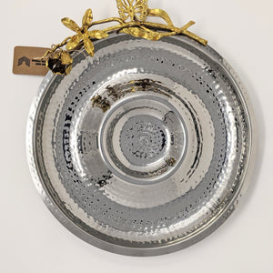 Gilded Flower Round Tray | 12.5" Wide