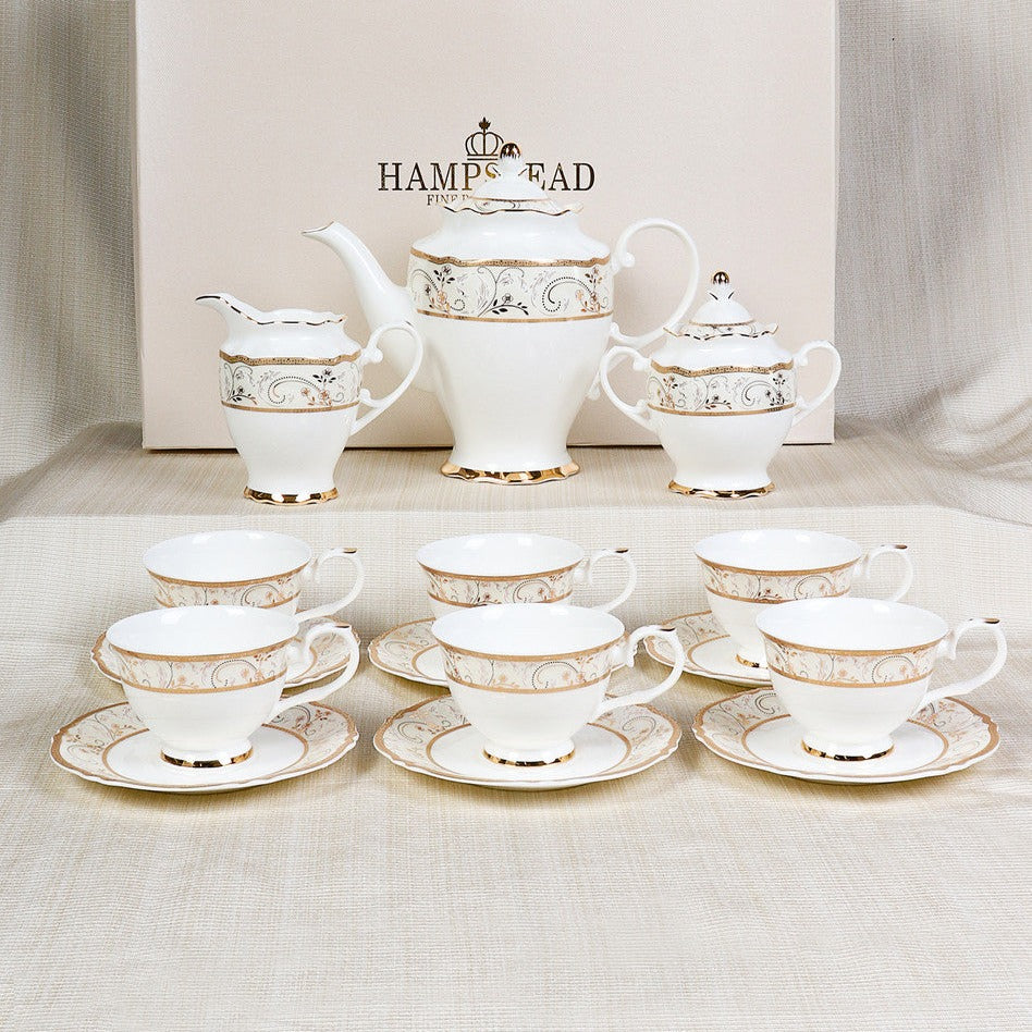 Royal Gold Tea Set | 15 pieces