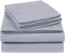 Load image into Gallery viewer, Grey Organic Cotton Sheet Set | King &amp; Queen
