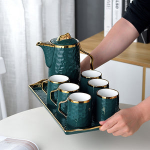 Emerald Green Nordic Tea Set | 6 Serving