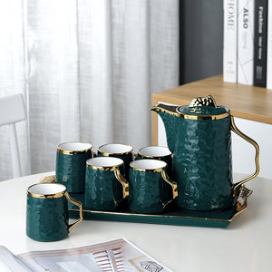 Emerald Green Nordic Tea Set | 6 Serving