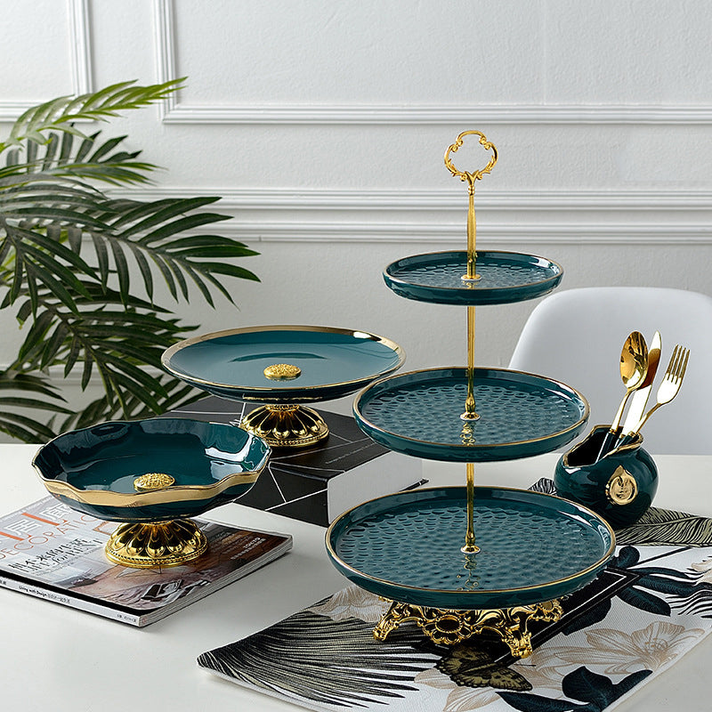 Emerald Green Cake Stand | Three Tier