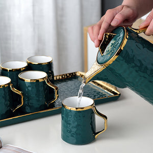 Emerald Green Nordic Tea Set | 6 Serving