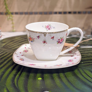 Modern Royal Cup and Saucer Set | Pair