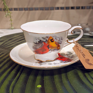 Cardinal Cup and Saucer Set | Pair