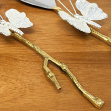 Load image into Gallery viewer, Butterfly Gold Stem Serving Spoon Set
