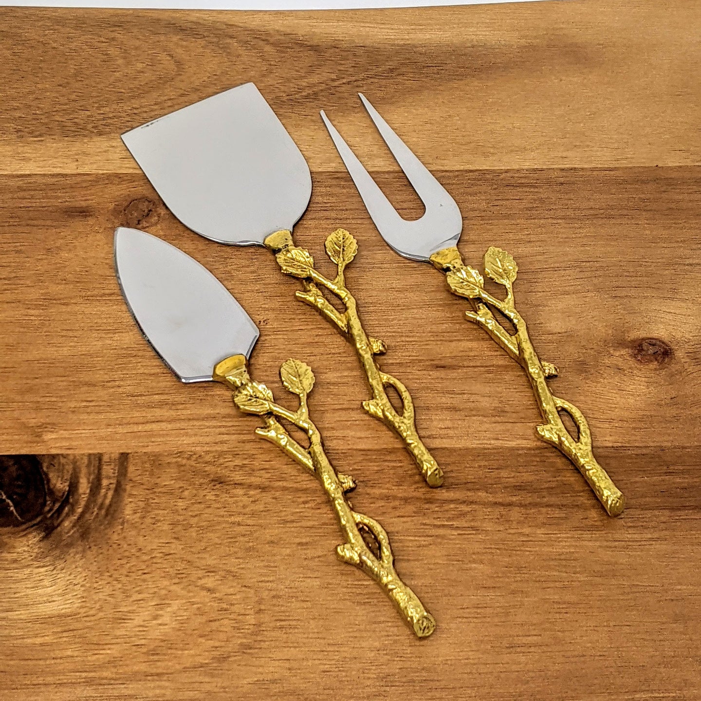 Gilded Leaf Charcuterie Set | 3 Pieces