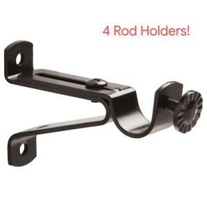 Black Stainless Steel Curtain Rod