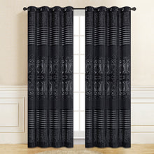 Charger l&#39;image dans la galerie, Black velvet Genevieve Curtain | 56&quot; by 96&quot;
