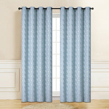 Charger l&#39;image dans la galerie, Mercie Teal Blue Blackout Curtain | 54&quot; By 96&quot;
