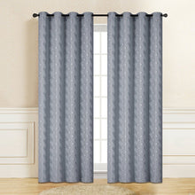 Charger l&#39;image dans la galerie, Mercie Grey Blackout Curtain | 54&quot; By 96&quot;
