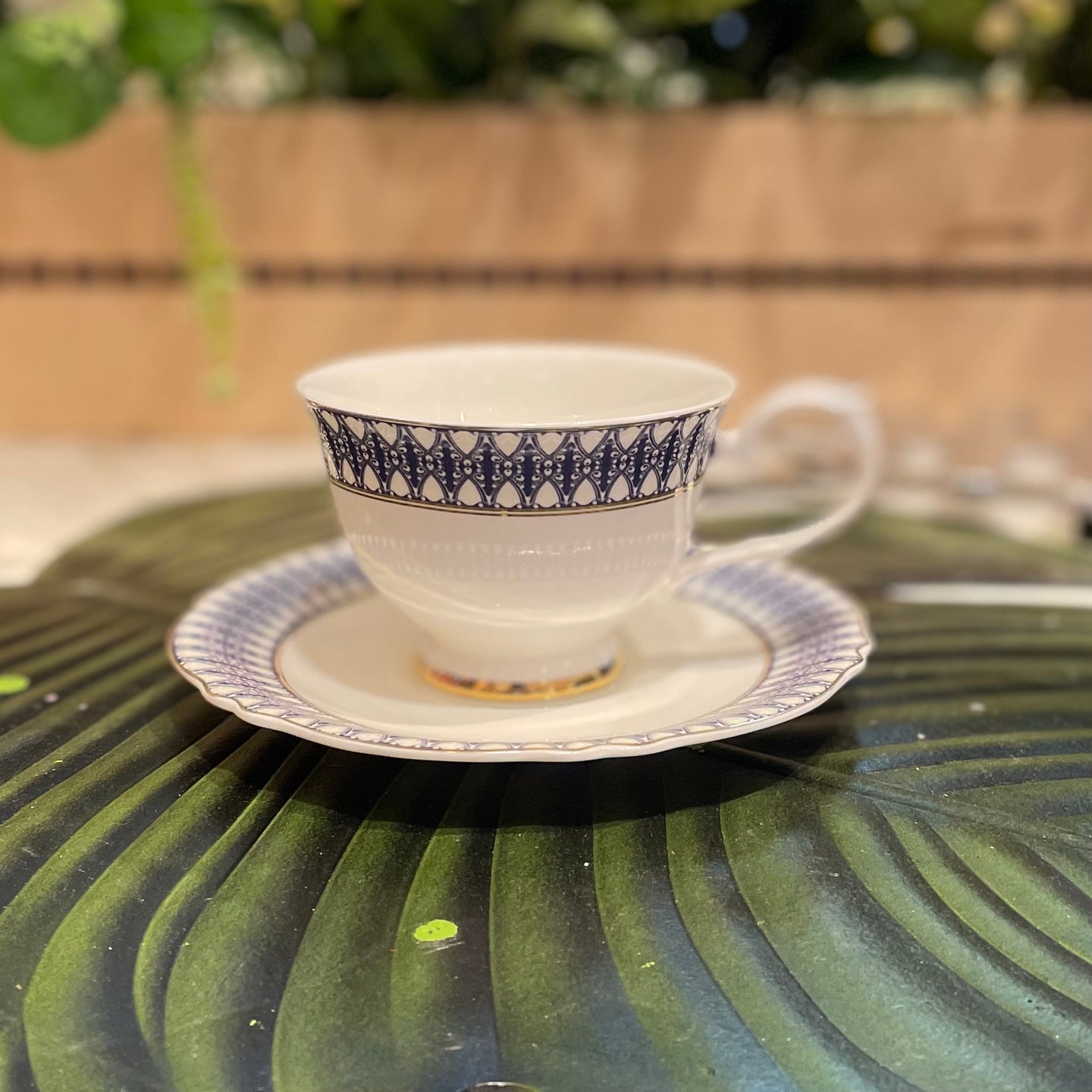 Royal Blue Cup and Saucer Set | Pair